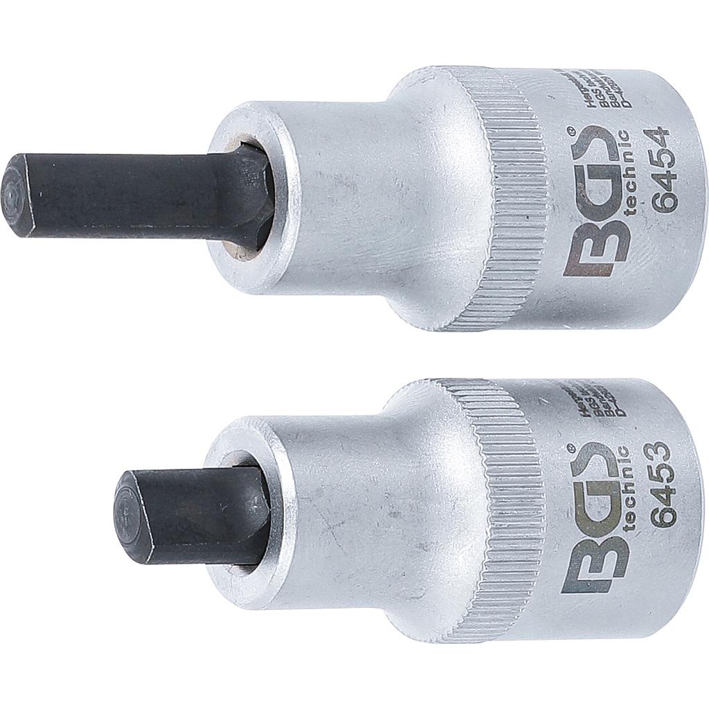 Spreiz-Einsatz-Satz für Federbeinklemmung | Antrieb Innenvierkant 12,5 mm (1/2&quot;) | 5 x 7 mm + 5,5 x 8,2 mm | 2-tlg.