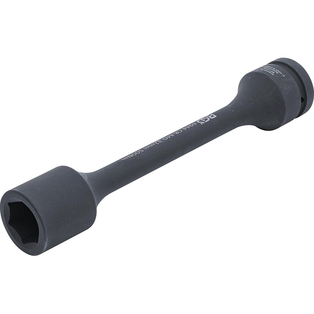 Torsions-Kraft-Steckschlüssel-Einsatz Sechskant | Antrieb Innenvierkant 25 mm (1&quot;) | SW 32 mm | 500 Nm