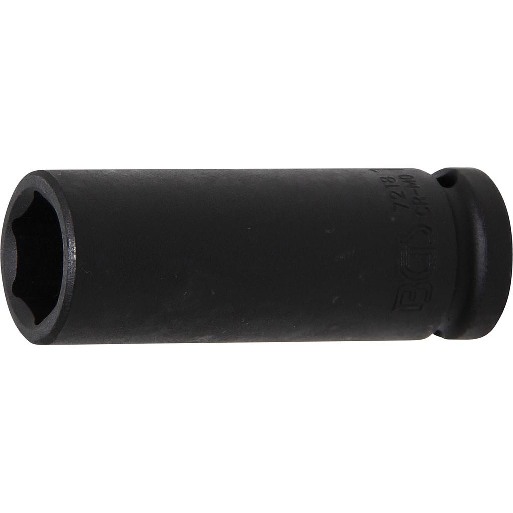 Kraft-Steckschlüssel-Einsatz Sechskant, tief | Antrieb Innenvierkant 12,5 mm (1/2&quot;) | SW 18 mm
