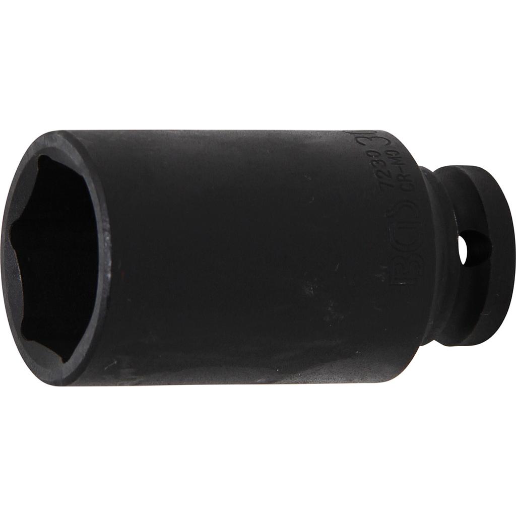 Kraft-Steckschlüssel-Einsatz Sechskant, tief | Antrieb Innenvierkant 12,5 mm (1/2&quot;) | SW 30 mm