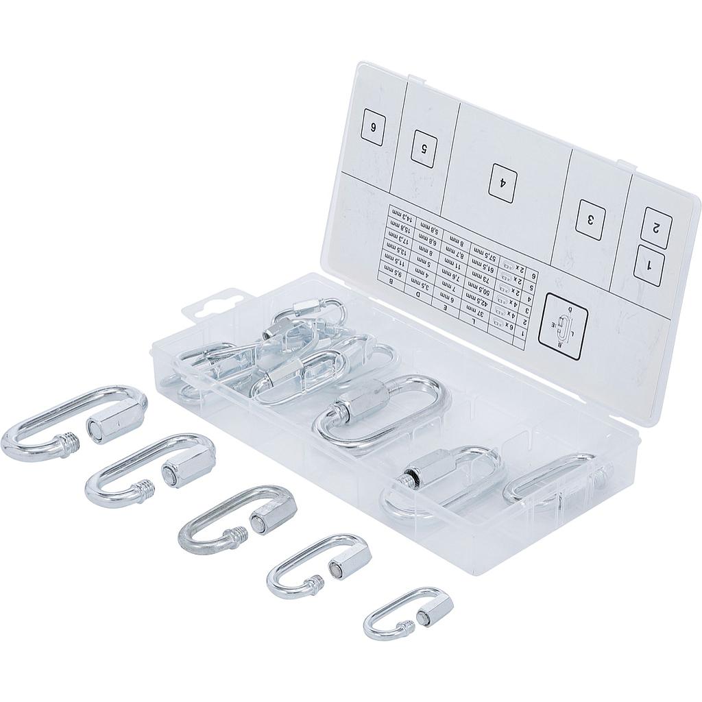 Schraubverschluss-Karabinerhaken-Sortiment | 20-tlg.