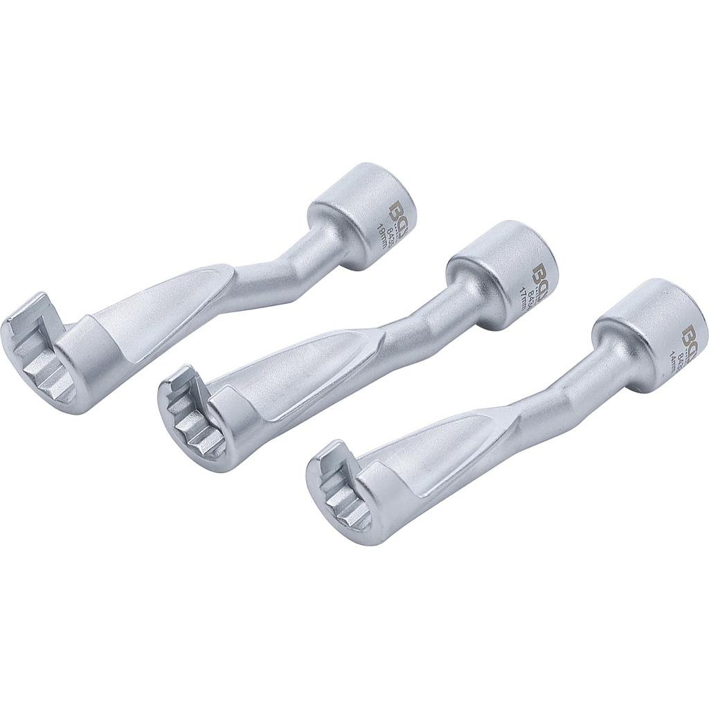 Leitungsschlüssel-Satz, offen | Antrieb Innenvierkant 12,5 mm (1/2&quot;) | SW 14 - 17 - 19 mm