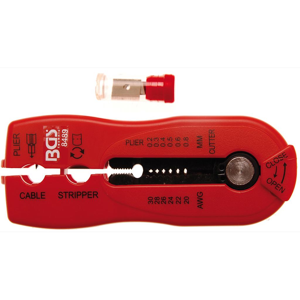 Draht-/Kabel-Abisolierer &quot;2-IN-1&quot; | 0,2 - 0,8 mm