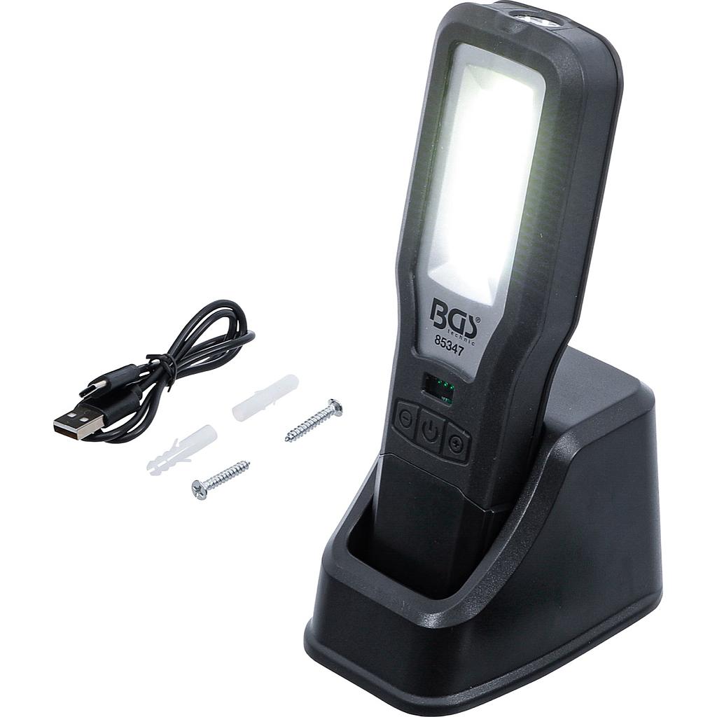 COB-LED Arbeits-Leuchte | klappbar | mit Ladestation