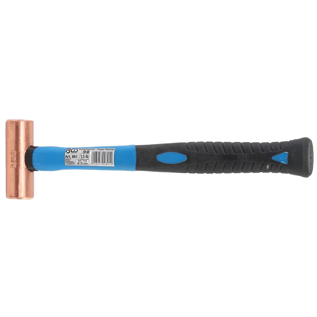 Kupferhammer | Fiberglasstiel | Ø 32 mm | 680 g (1.5 lb) - Kopf