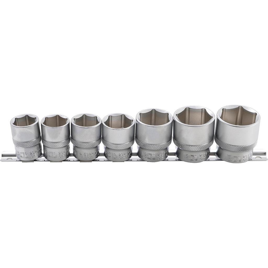 Steckschlüssel-Einsatz-Satz, Sechskant | Antrieb Innenvierkant 12,5 mm (1/2&quot;) | SW 20 - 32 mm | 7-tlg.