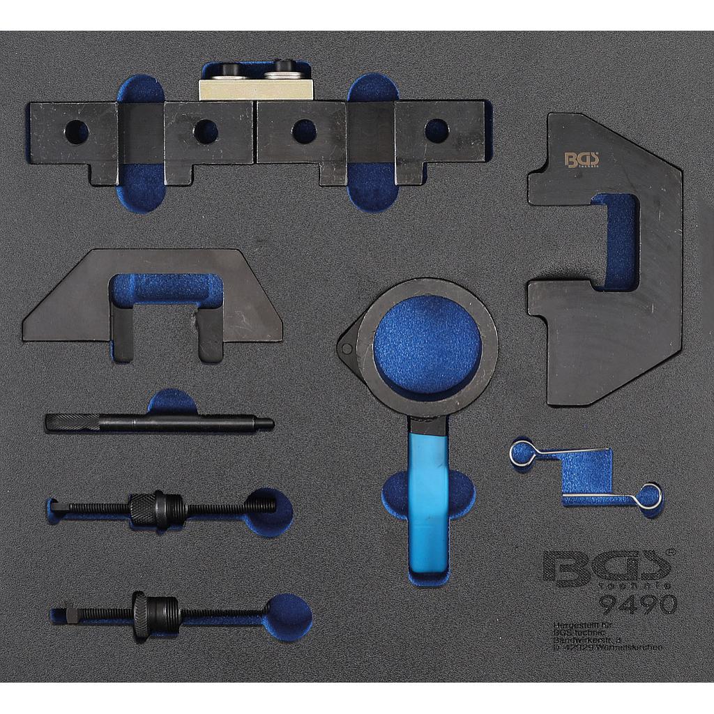Werkstattwageneinlage 2/3: Motor-Einstellwerkzeug-Satz | für BMW M42, M43, M50, M52, M60, M51