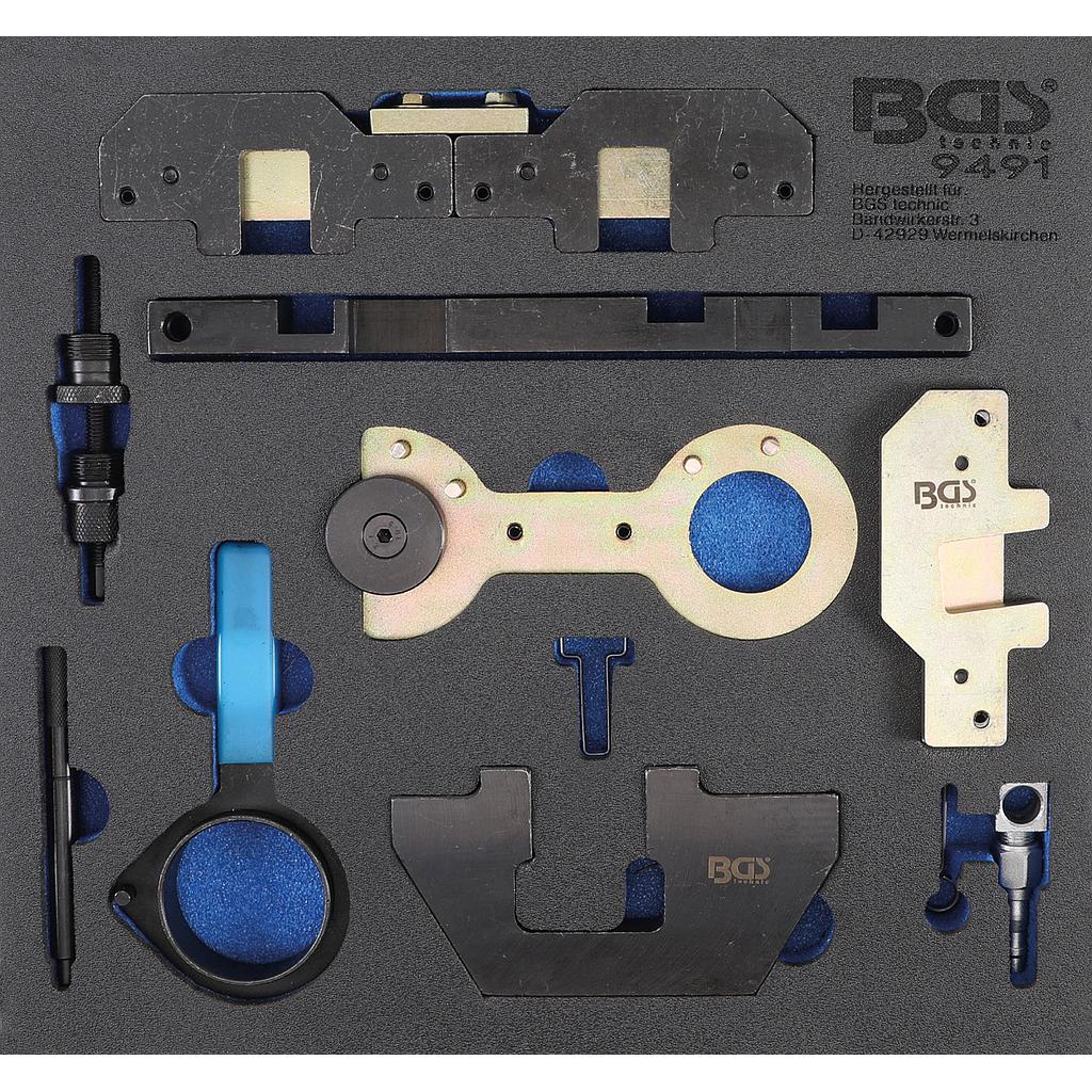 Werkstattwageneinlage 2/3: Motor-Einstellwerkzeug-Satz | für BMW M40, M44, M50, M52, M54, M56