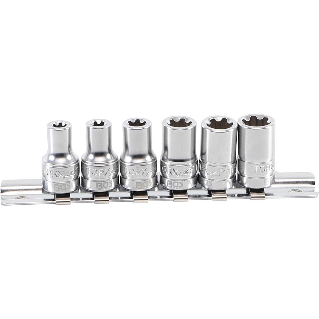 Steckschlüssel-Einsatz-Satz T-Profil Plus (für Torx Plus) | Antrieb Innenvierkant 6,3 mm (1/4&quot;) | SW 6EP - 12EP | 6-tlg.