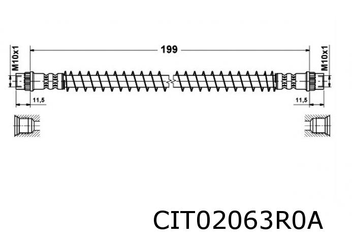 AX 94- / Saxo remslang achterzijde