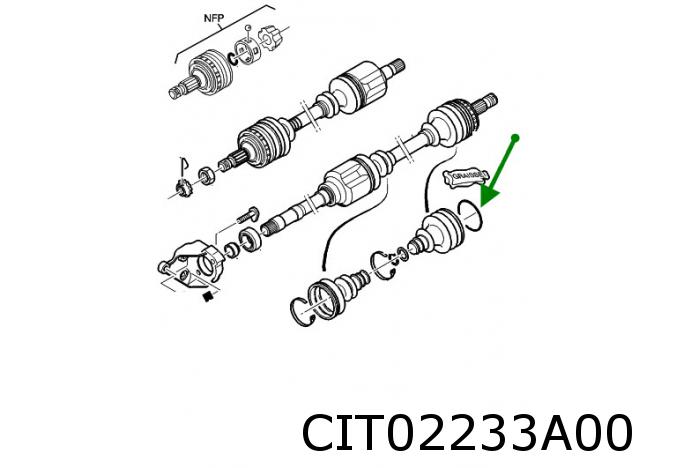 XM / 605 (3.0i-V6) aandrijfashoes wielzijde OE