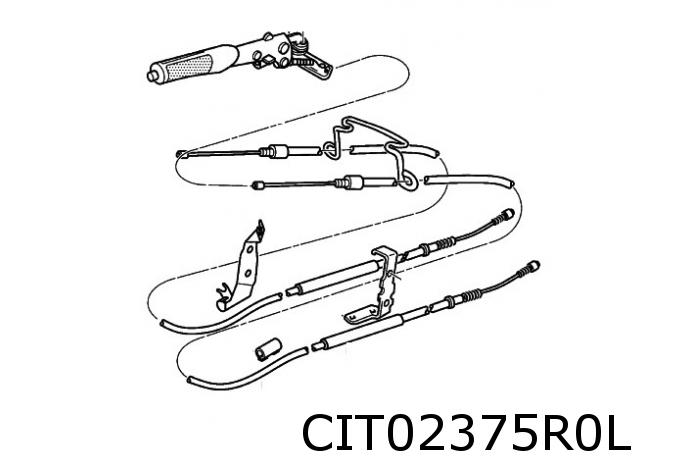 ZX berline -97 handremkabel links (trommel)