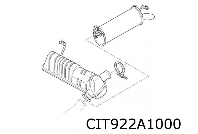 XM (2.0i-16V/2.0i-Turbo) / XM 3/96- (2.1TD/2.5TD) achterdemper