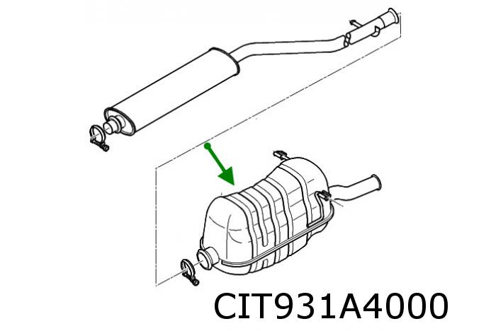 Auspufftopf Xsara Picasso 1,8 16V hinten