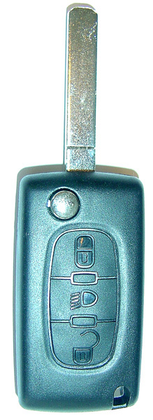Schlüsselgehäuse 3 Tasten mit Licht, Batteriehalterung im Gehäuse