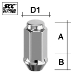 Radmutter M14x1.5 lang SW21 geschlossen
